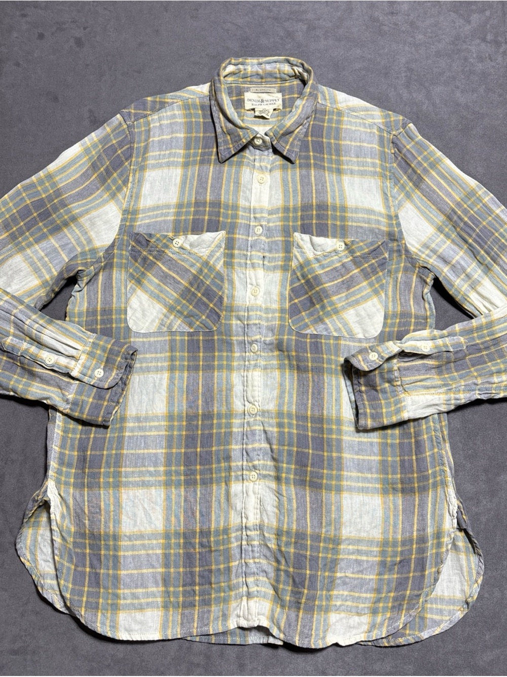Denim & Supply Ralph Lauren Utility Flannel Shirt Mens Large Plaid Workwear